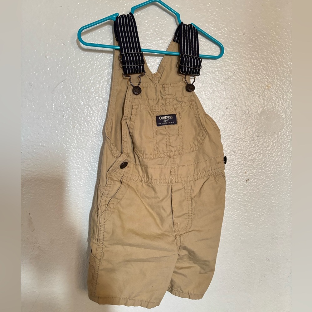 OshKosh B'gosh Tan Overalls Sturdy Cotton Blend